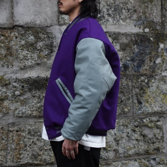 コールマンニッティングミルズ ( COLEMAN KNITTING MILLS ) Encinitas別注 ”Letterman Jacket ” /  スタジャン アメリカ製 PURPLE メンズ レディース - エンシニータス