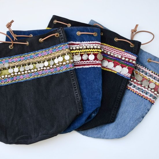 ナナナナサーカ( 77circa ) CIRCA MAKE AFGHAN BELT DENIM BAG