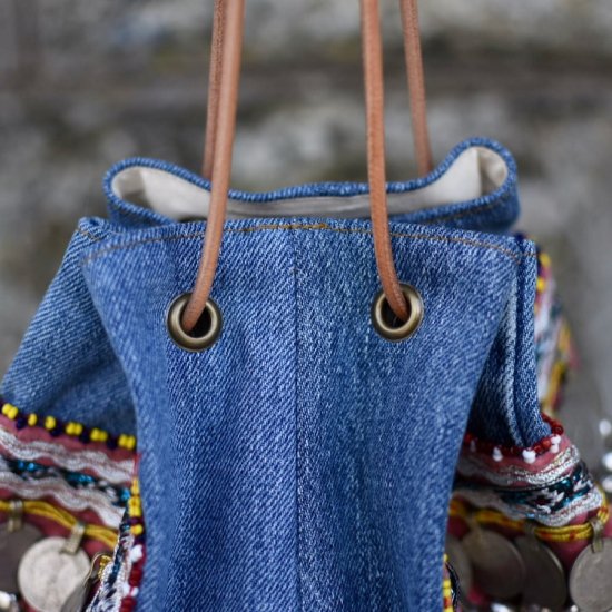 ナナナナサーカ( 77circa ) CIRCA MAKE AFGHAN BELT DENIM BAG