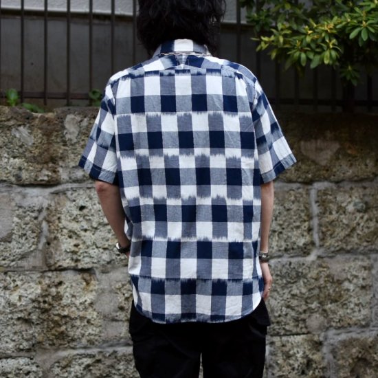 ポストオーバーオールズ ( POST O'ALLS ) NEUTRA 3 S/S IKAT CHECK