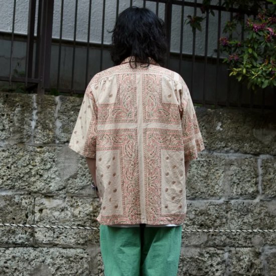 キャルオーライン ( CAL O LINE ) BANDANA S/S OPEN SHIRT