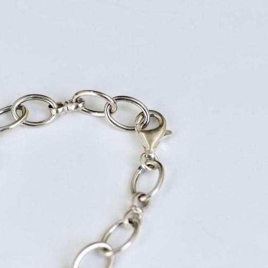 英国製IDブレスレット｜old silver オールドシルバー