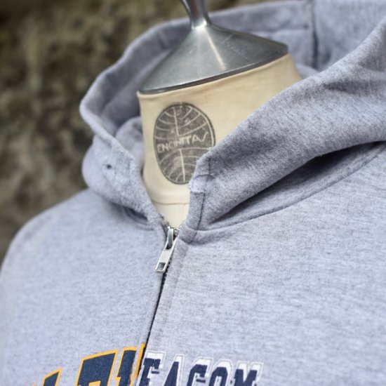 ナナナナサーカ(77circa) MAKE WIDE CUTBACK ZIP HOODY / リメイク ワイド カットバック ジップパーカー  TYPE2 GRAY ユニセックス メンズ レディース - エンシニータス