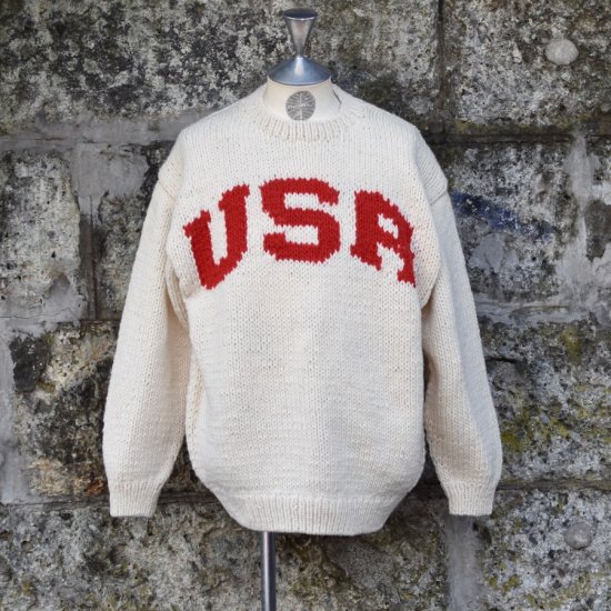 スリフティールック( THRIFTY LOOK ) USA HAND KNIT CREW SWEATER