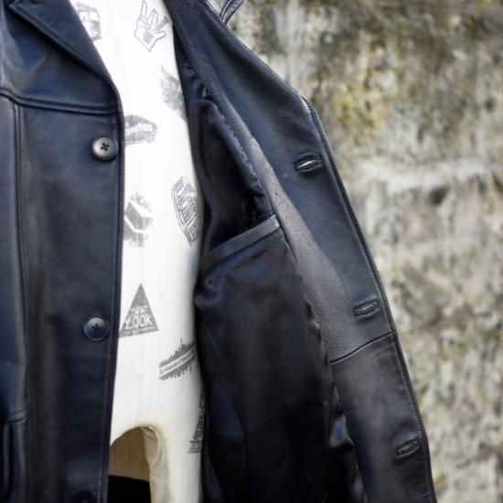 タウンクラフト( TOWNCRAFT ) LEATHER CAR COAT / 羊革 レザー