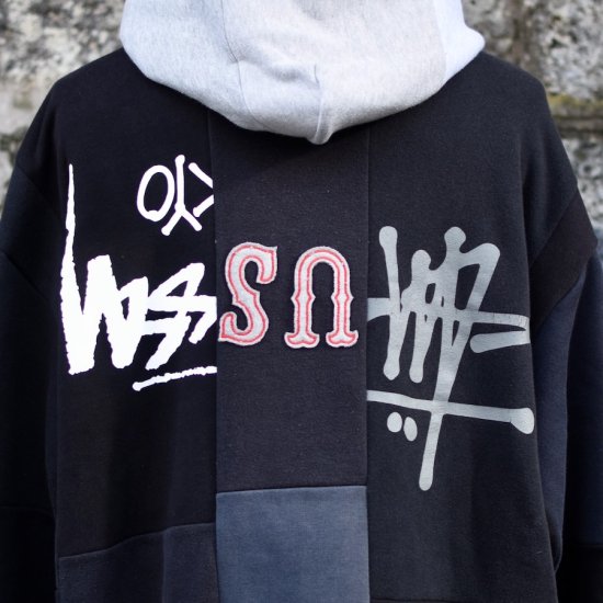 タカヤヒオキ (TAKAYAHIOKI) OLD STUSSY REMAKE TWO TONE PULLOVER