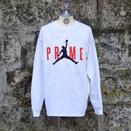 ץ饤 ԥ ( Prime PIZZA ) JUMPMAN PRIME L/S LOGO TEE / ץޥ  T WHITE - 󥷥ˡ