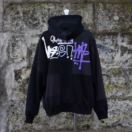 ҥ(TAKAYAHIOKI) OLD STUSSY REMAKE ZIP HOODIE BACK PRINT / ƥ塼 ѡ BLACK TYPE1 - 󥷥ˡ