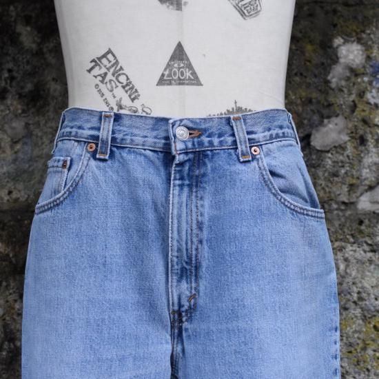00s Levi's 550 Relaxed Fit デニム W31 L27 00s USA製 Levi'sリーバイス 550 ブラック デニムパンツ w31 L27