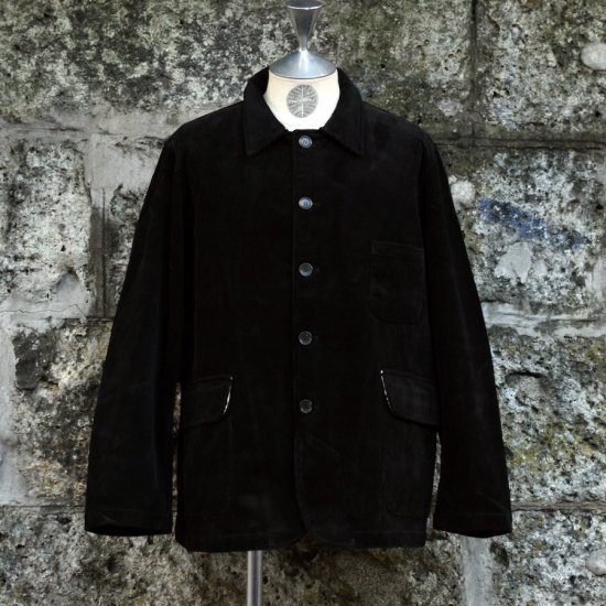 エイチユニット ( H.UNIT ) CORDUROY WORK JACKET /コーデュロイ ワークジャケット BLACK メンズ レディース -  エンシニータス