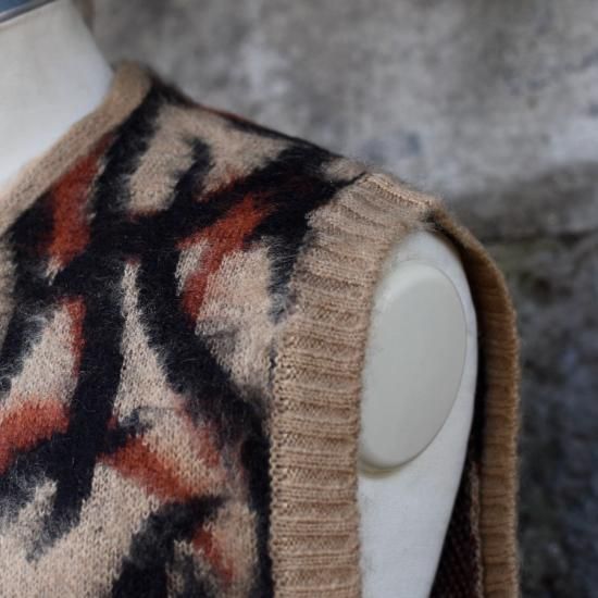 タウンクラフト ( TOWNCRAFT ) SHAGGY PATTERN ZIP VEST