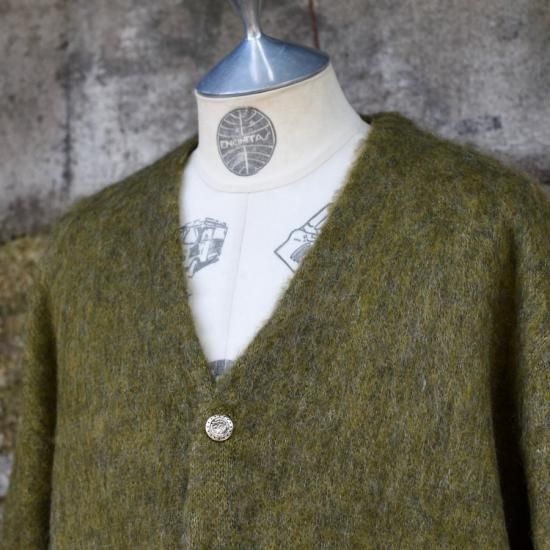 タウンクラフト ( TOWNCRAFT ) VINTAGE MOHAIR STRIPE CARDIGAN