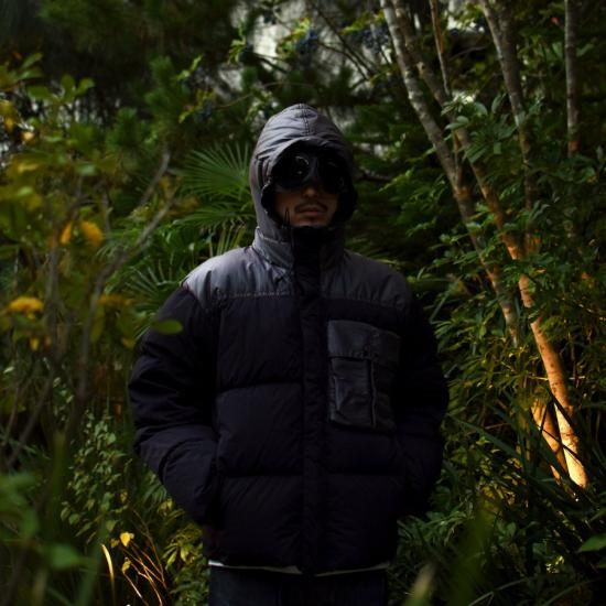 C.P. Company Chrome-R Goggle Down Jacket in Navy – LABEL