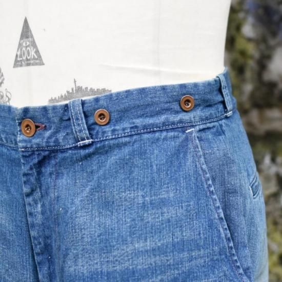 エイチユニット ( H.UNIT ) DENIM ZIP WORK TROUSERS USED WASH