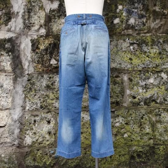 エイチユニット ( H.UNIT ) DENIM ZIP WORK TROUSERS USED WASH