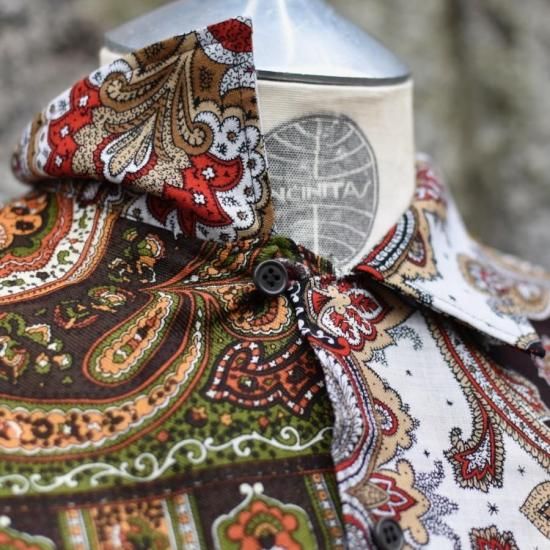 インク ( ink ) TYROLEAN OPEN COLLAR SHIRT / リメイク
