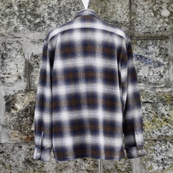 タウンクラフト ( TOWNCRAFT ) 60s LOOP COLLAR NEL SHIRT / オンブレ