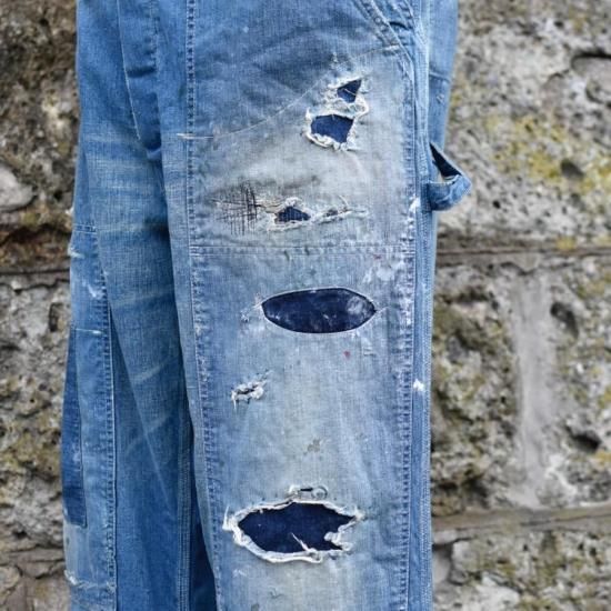 エイチユニット ( H.UNIT ) DENIM SIDE OPEN PAINTER PANTS / デニム