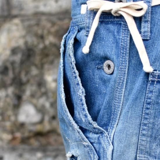 エイチユニット ( H.UNIT ) DENIM SIDE OPEN PAINTER PANTS / デニム