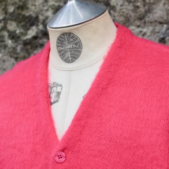 PENNEY'S TOWNCRAFT モヘア混 カーディガン ピンクロ PENNEY'S TOWNCRAFT モヘア混 カーディガン ピンクロ