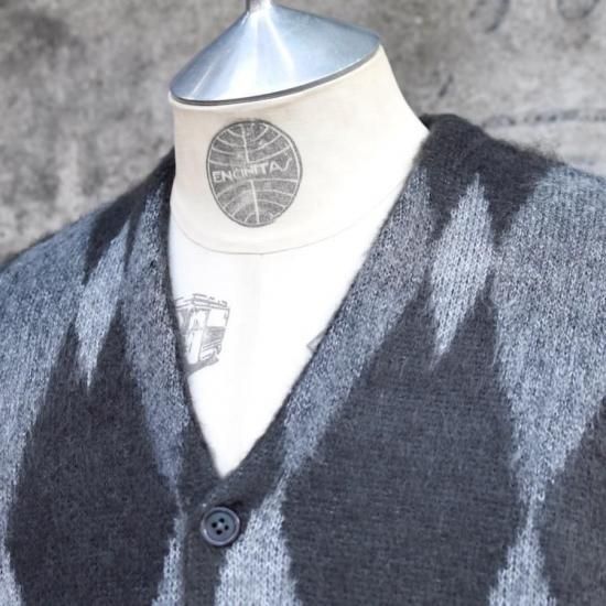 タウンクラフト ( TOWNCRAFT ) VINTAGE PATTERN SHAGGY CARDIGAN