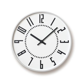 【Lemnos】eki clock / ホワイト （TIL16-01 WH）