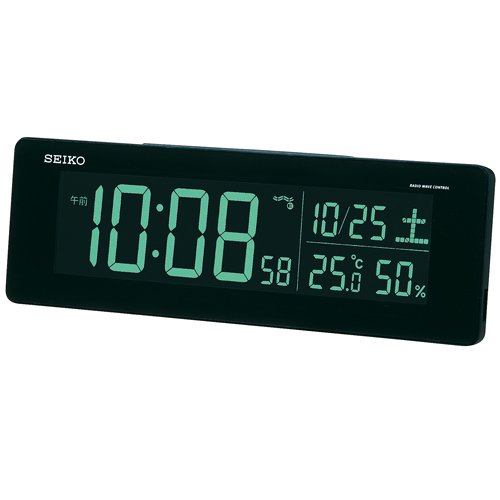 セイコー クロック 掛け時計 置き時計 兼用 電波 デジタル 交流式 カラー液晶