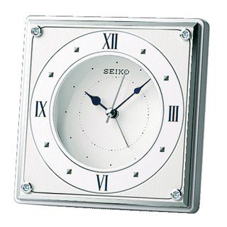 【SEIKO】置き時計 スタンダード(白パール塗装光沢仕上げ)・QK735W