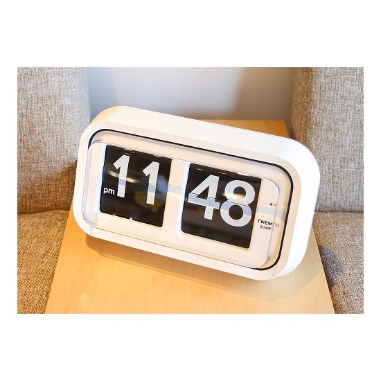 TWEMCO】置時計 BQ-58(ホワイト)・TW6018 - 置き時計・掛け時計