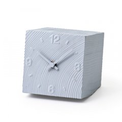 【Lemnos】DESIGN OBJECTS 置き時計 cube(グレー)・AZ10-17GY