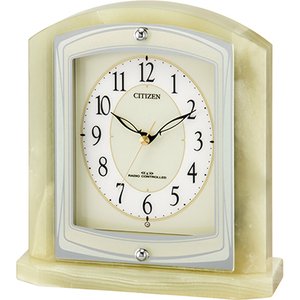 【CITIZEN】置き時計スタンダードパルラフィーネR400(ライトグリーン（緑）)・8RY400-005
