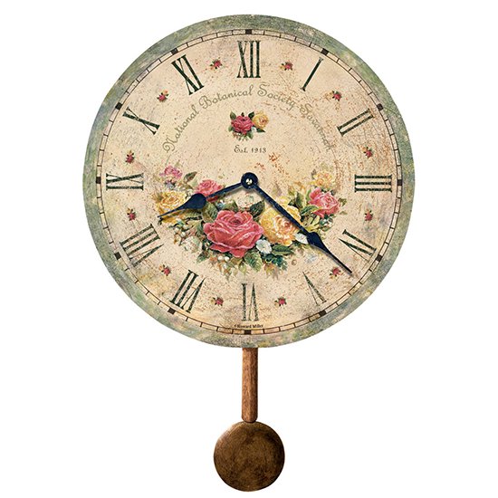 【HOWARD MILLER】掛け時計 SAVANNAH BOTANICAL SOCIETY VI (薔薇柄)・620-401 -  置き時計・掛け時計（クロック）専門店｜時のしらべ