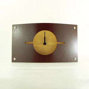 【ヤマト工芸】置き掛け両用時計WALLCLOCKS(茶色)・YK07-001Br