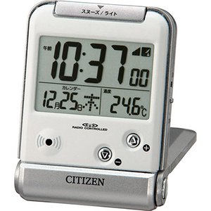 【CITIZEN】デジタル時計電子音アラームパルデジットベラR081(シルバーメタリック色)・8RZ081-019