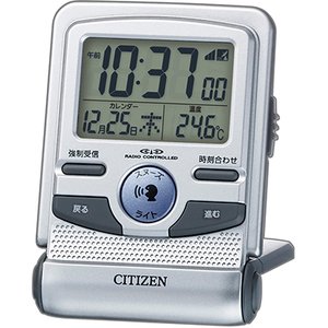 【CITIZEN】デジタル時計音声アラームパルデジットガイド(シルバーメタリック色)・8RZ109-019