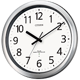 【CITIZEN】掛け時計オフィスタイプパルウェーブM437(銀色（白）)・8MY437-019