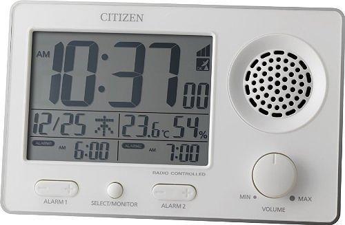 RHYTHM】置き時計デジタル時計スーパークリアトーンFSR(白