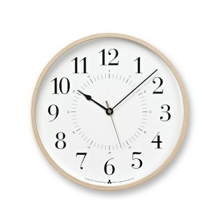 【Lemnos】DESIGN OBJECTS 電波掛け時計 TOKI(ホワイト)・AWA13-05WH