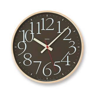 【Lemnos】CASA 電波掛け時計 AY clock RC(ブラウン)・AY14-10BW