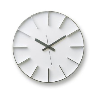 【Lemnos】DESIGN OBJECTS 掛け時計 edge clock(ホワイト)・AZ-0115WH