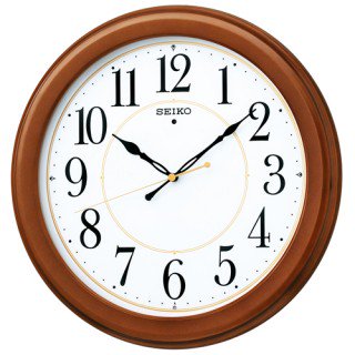【SEIKO】掛け時計 スタンダード(茶木地塗装)・KX388B