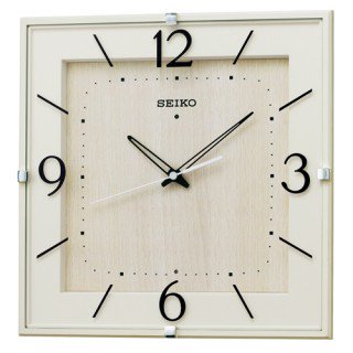 【SEIKO】掛け時計 スタンダード(アイボリー塗装)・KX398A
