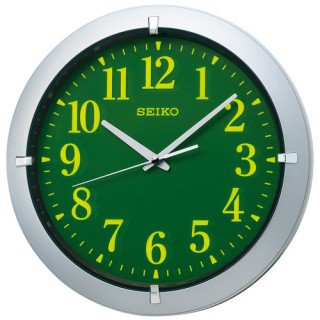【SEIKO】掛け時計 スタンダード(銀色メタリック塗装)・KX618S
