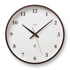 【Lemnos】CASA 電波掛け時計 Plywood clock(ブラウン)・LC05-01WBW