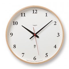 【Lemnos】CASA 電波掛け時計 Plywood clock(ナチュラル)・LC05-01WNT
