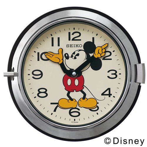 SEIKO】掛け時計 ミッキーマウス アナログ 防塵型 金属枠 大人