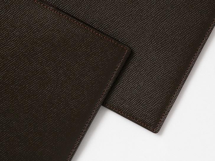デパート 送料無料 OUDE（ウデ） 正方形革カバー｜ノブレッサカーフ・ダーク 文房具・ステーショナリー