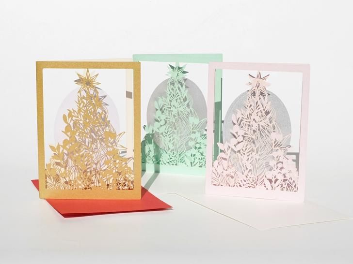 nekonekodesign PAPER ARTS｜クリスマスカード｜ツリー - 神戸派商店