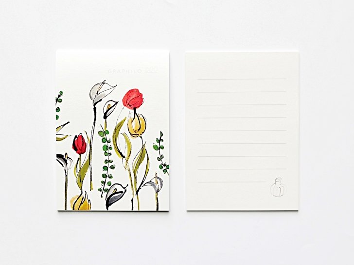 GRAPHILO mini letter pad flowers