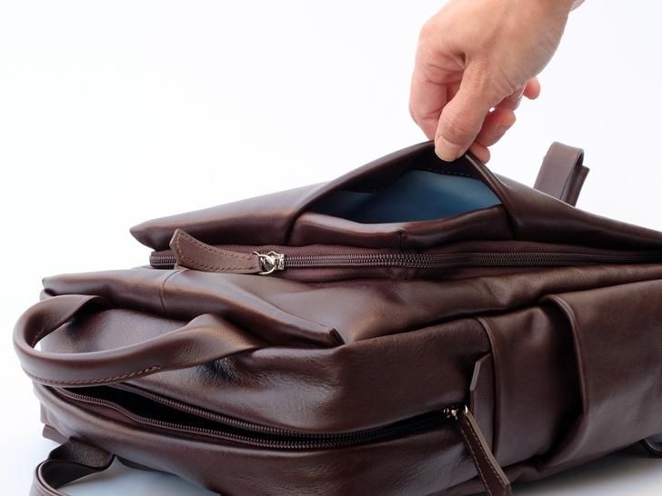 ル・ボナー｜ペーパームーンリュック｜ナム―カーフ ダーク